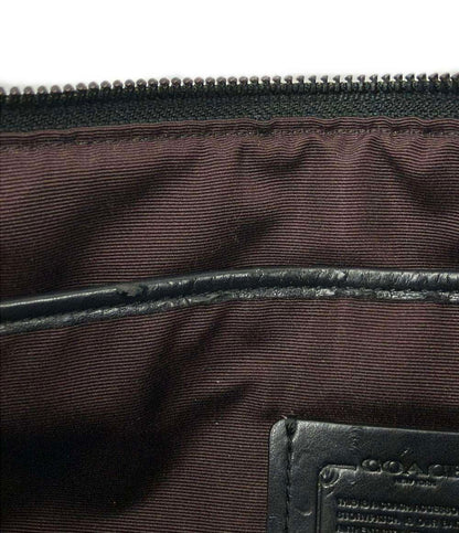 美品 コーチ クラッチバッグ セカンドバッグ シグネチャー F25520 メンズ COACH