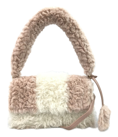 ファーファー 美品 2way ボアハンドバッグ ショルダーバッグ 斜め掛け      レディース   furfur