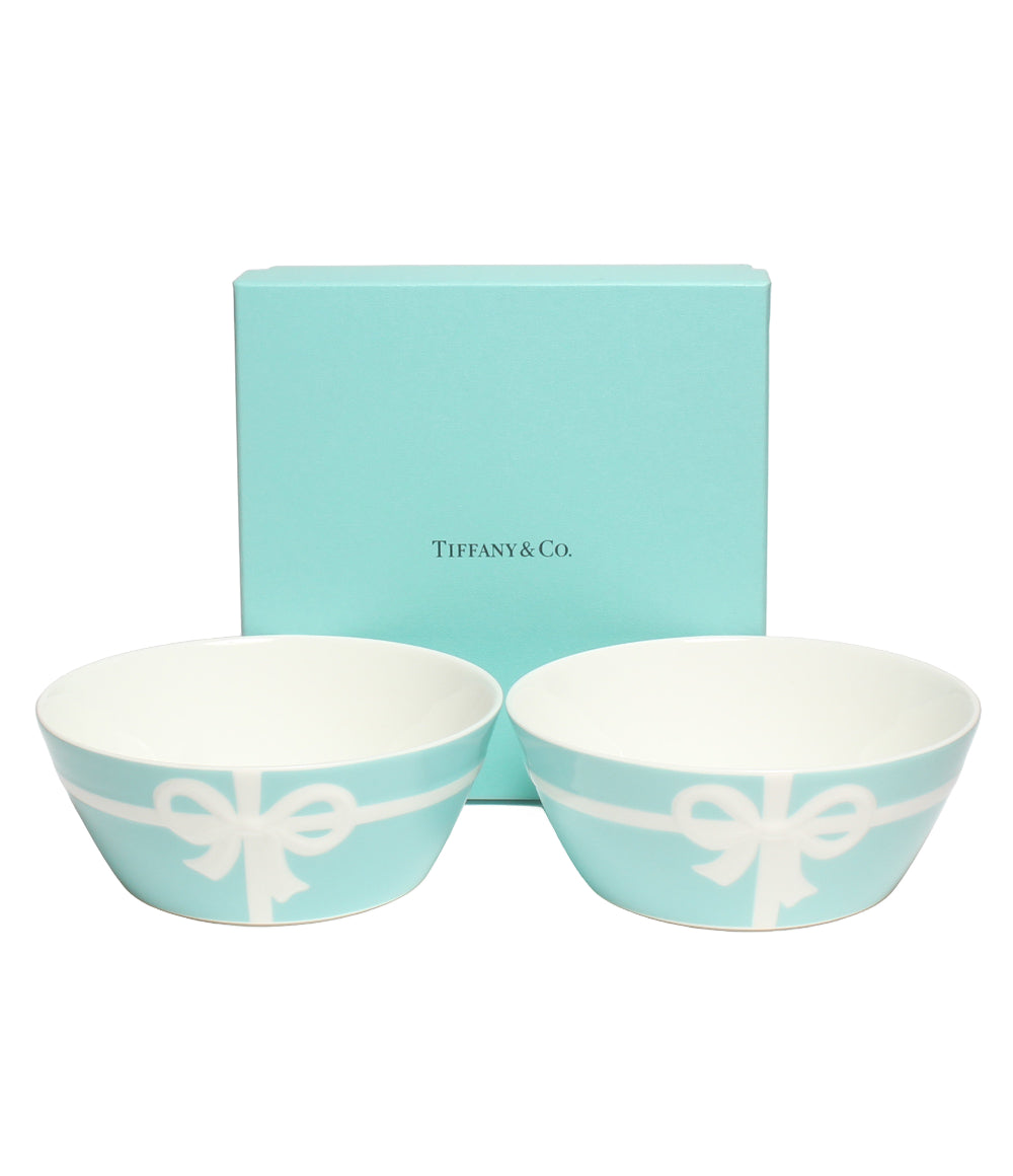 美品 Tiffany & Co. ボウル 皿 2点セット 14cm ブルーボックス ティファニー