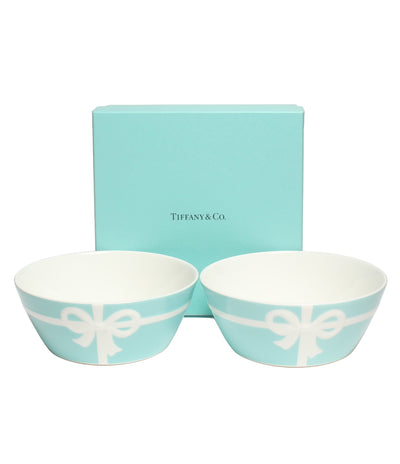 美品 Tiffany & Co. ボウル 皿 2点セット 14cm ブルーボックス ティファニー