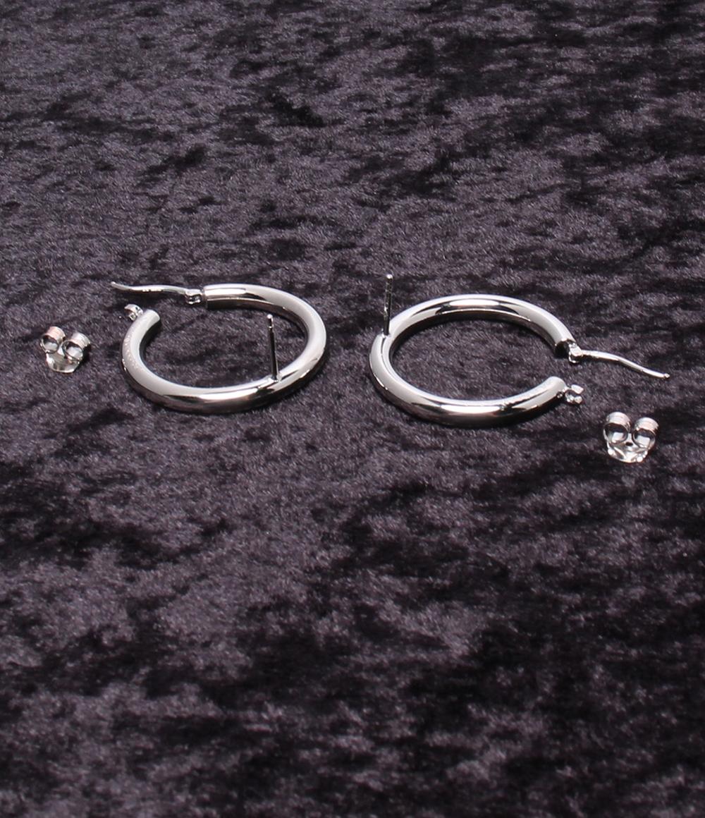 美品 エムエムシックス ピアス SV925 フープ レディース MM6