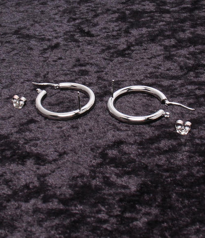 美品 エムエムシックス ピアス SV925 フープ レディース MM6