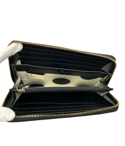 美品 Kate Spade ラウンドファスナー長財布 レザー PWRU3898 レディース ケイトスペード