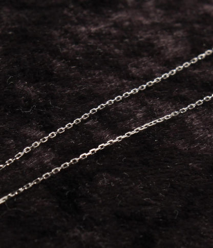 美品 ネックレス K10WG K10 エメラルド レディース