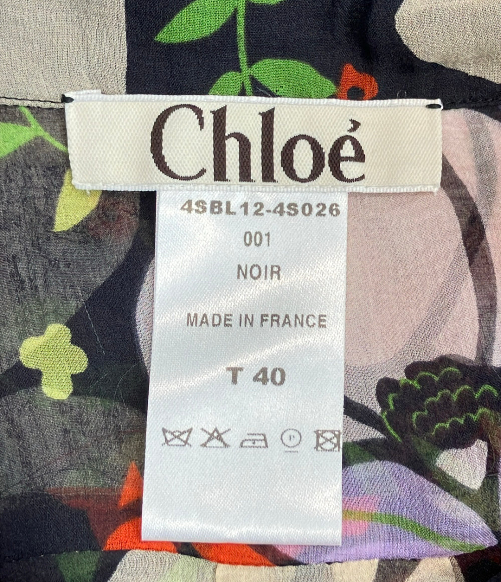 Chloe 長袖 花柄シースルーブラウス 4SBL12-4S026 レディース SIZE 40 (M) クロエ