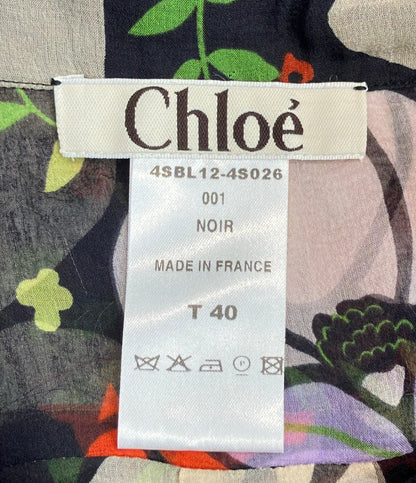 Chloe 長袖 花柄シースルーブラウス 4SBL12-4S026 レディース SIZE 40 (M) クロエ