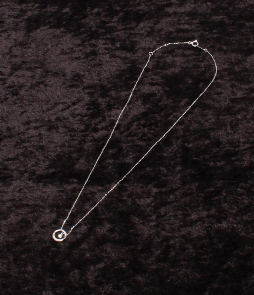 美品 カナルヨンドシー ネックレス K18WG ダイヤ レディース canal4℃