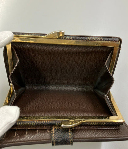LOUIS VUITTON 二つ折り財布 がま口 ポルトフォイユ ヴィエノワ ダミエ エベヌ N61674 レディース ルイ・ヴィトン