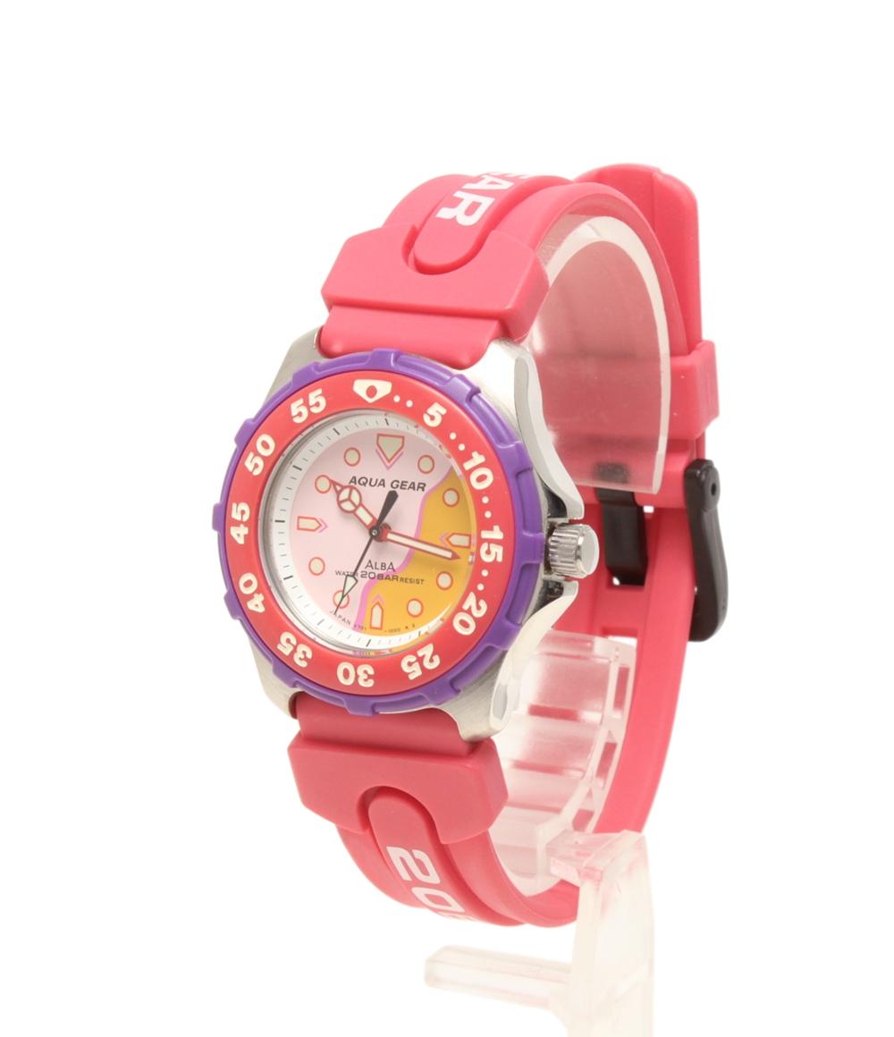 美品 ALBA 腕時計 クオーツ V701-6360 レディース アルバ