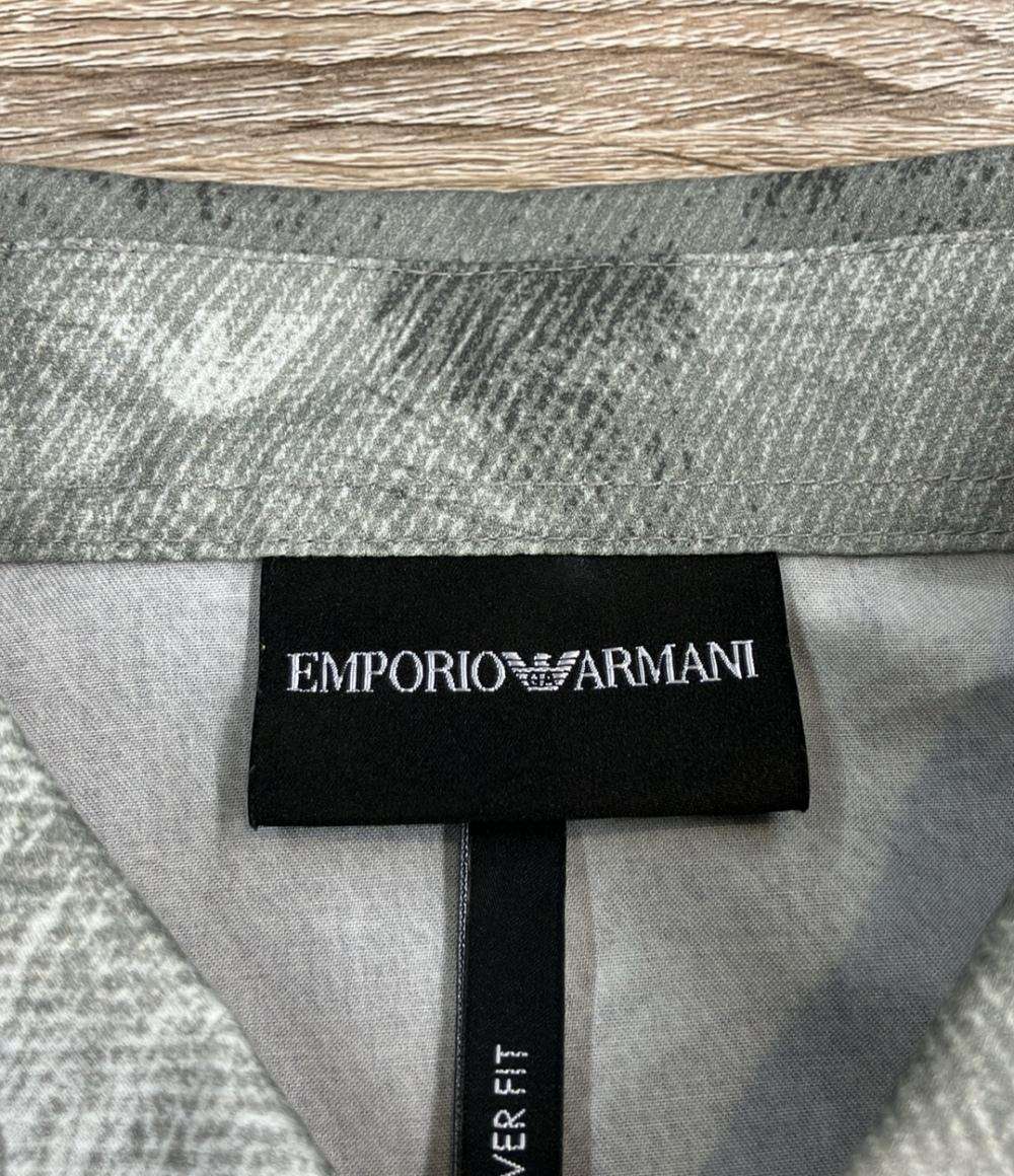 美品 Emporio Armani 半袖ポロシャツ パームツリー柄 OVER FIT  オーバーサイズフィット 3D1CG7 1NRDZ メンズ SIZE S エンポリオ・アルマーニ