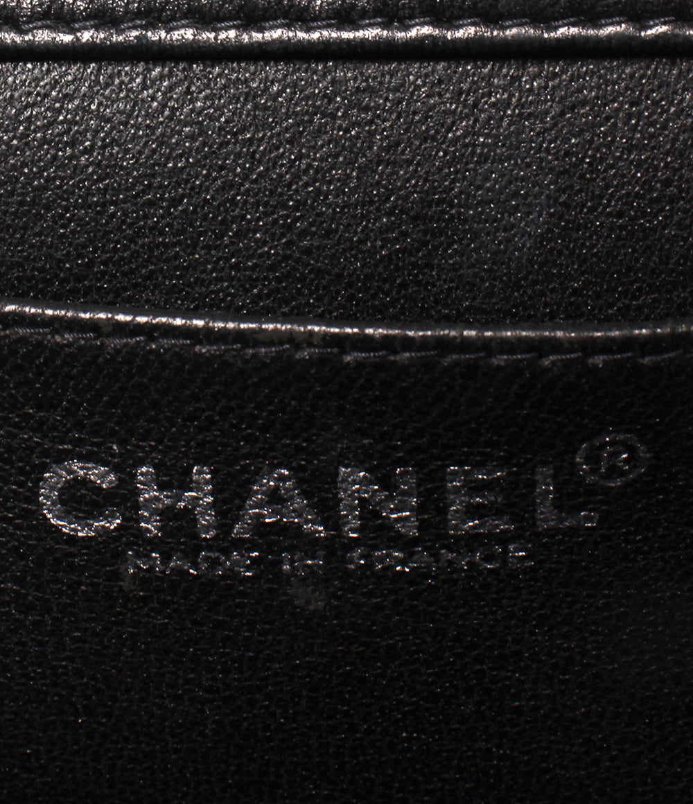 CHANEL チェーンショルダーバッグ 6番台 斜め掛け バイカラー シルバー金具 チョコバー レディース シャネル