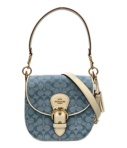 美品 コーチ ショルダーバッグ 斜め掛け 肩掛け シグネチャー C8514 レディース COACH