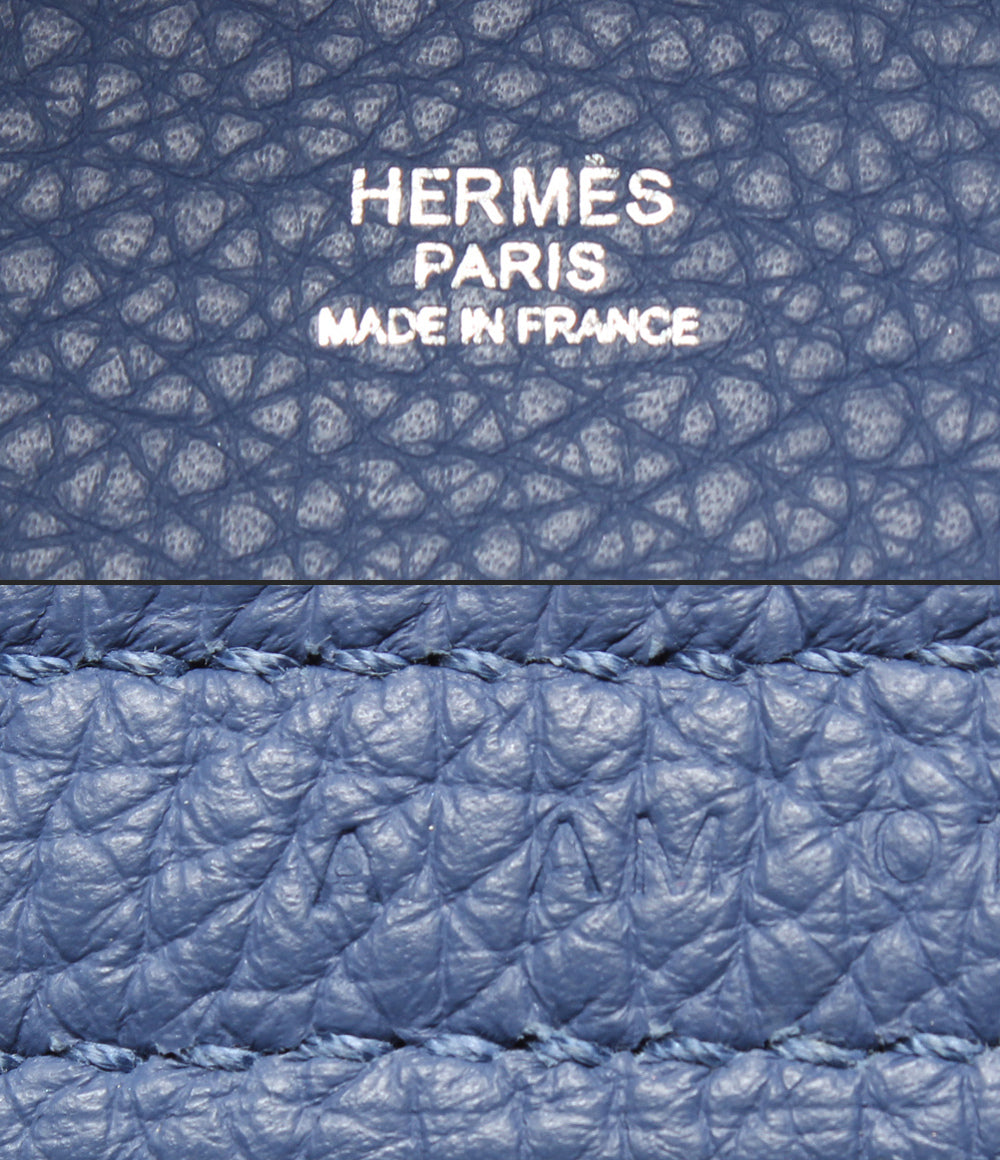 HERMES ハンドバッグ A刻印 シルバー金具 ブルーブライトン カプシーヌ トリヨンクレマンス ピコタンロックPM 18 エクラ レディース エルメス