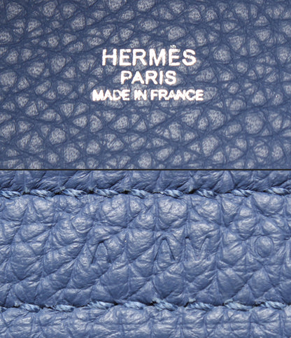 HERMES ハンドバッグ A刻印 シルバー金具 ブルーブライトン カプシーヌ トリヨンクレマンス ピコタンロックPM 18 エクラ レディース エルメス