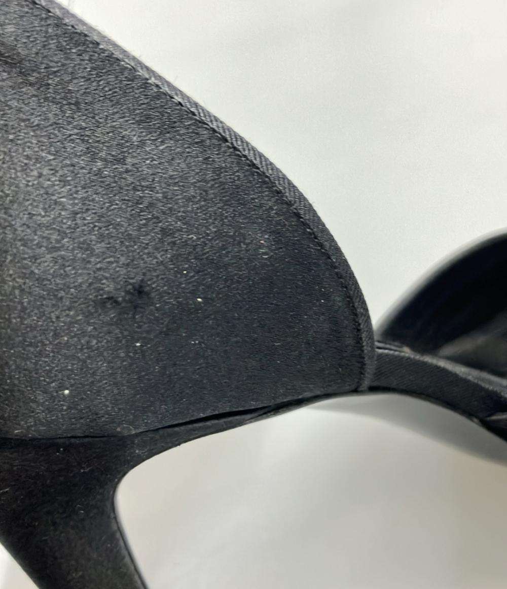 CHANEL オープントゥパンプス サテン ココマーク レディース SIZE 36 C (23.5cm) シャネル