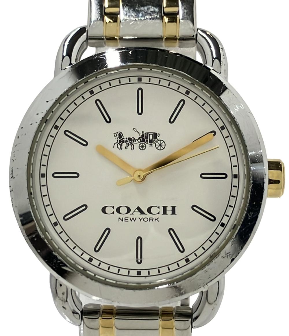 コーチ ③-94 602 COACH 腕時計 クオーツ ホワイト CA.105.7