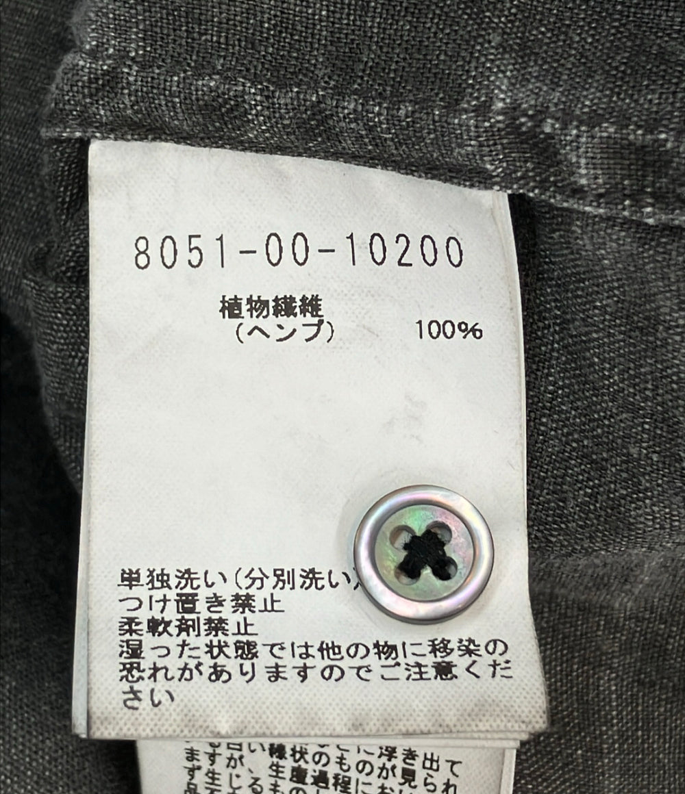 Nigel Cabourn ノーカラー長袖シャツ HENLEY SHIRT HEMP メンズ SIZE 52 (XL) ナイジェルケーボン