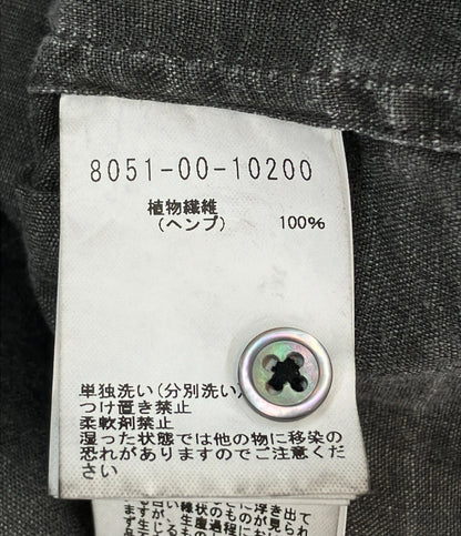 Nigel Cabourn ノーカラー長袖シャツ HENLEY SHIRT HEMP メンズ SIZE 52 (XL) ナイジェルケーボン