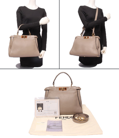 FENDI 2wayハンドバッグ ショルダーバッグ 斜め掛け ピーカブー ミディアム 8BN290 レディース フェンディ