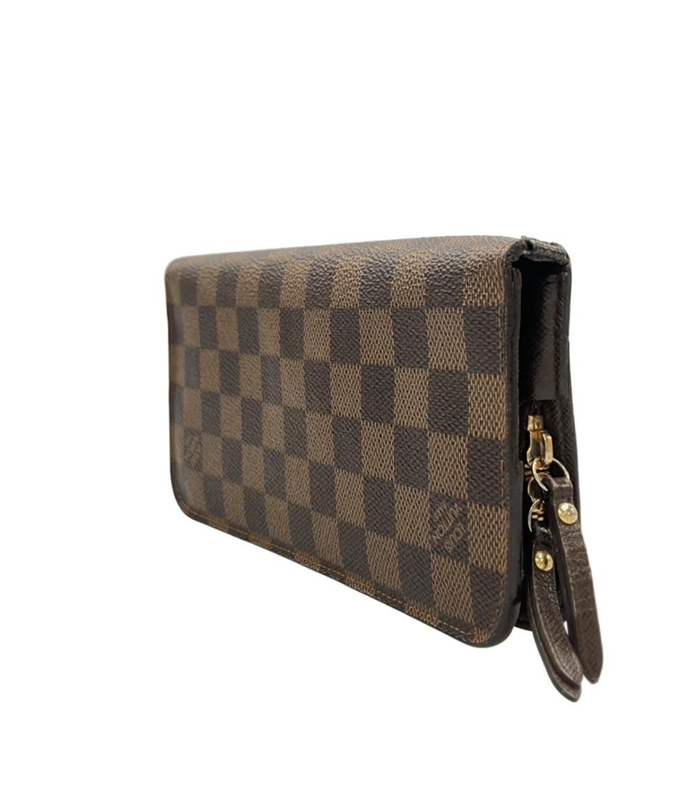 LOUIS VUITTON 長財布 ポルトフォイユ アンソリット ダミエ エベヌ