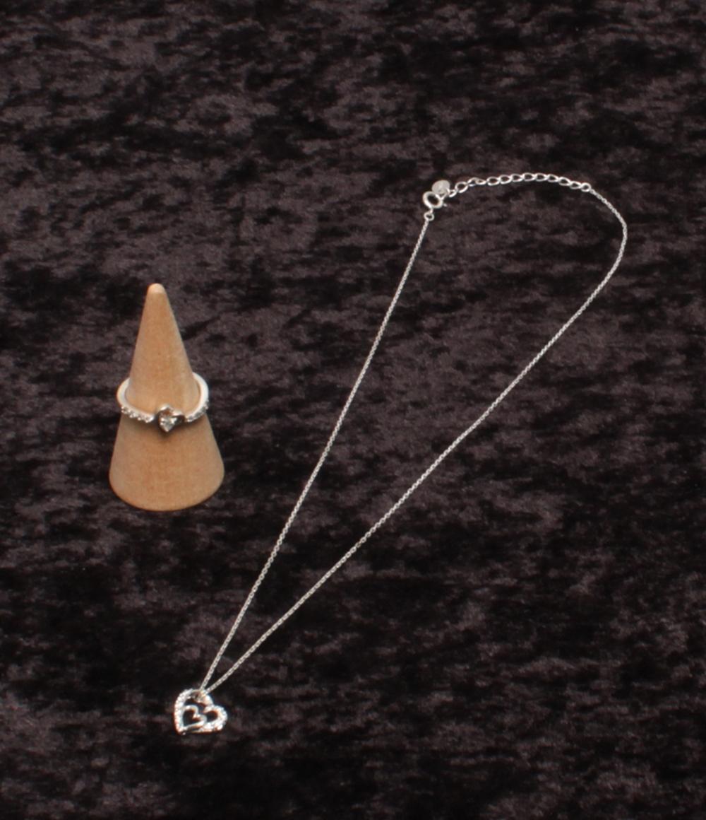 canal4℃ リング 指輪 ネックレス SV ハートモチーフ 2点セット レディース カナルヨンドシー