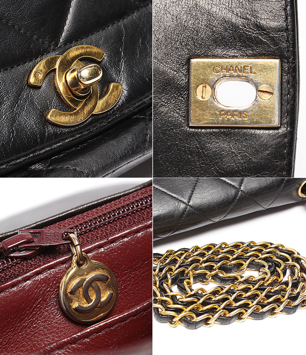 CHANEL チェーンショルダーバッグ ゴールド金具 マトラッセ 2番台 シングルチェーン シングルフラップ ダイアナ25 A01165 レディース シャネル
