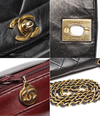 CHANEL チェーンショルダーバッグ ゴールド金具 マトラッセ 2番台 シングルチェーン シングルフラップ ダイアナ25 A01165 レディース シャネル