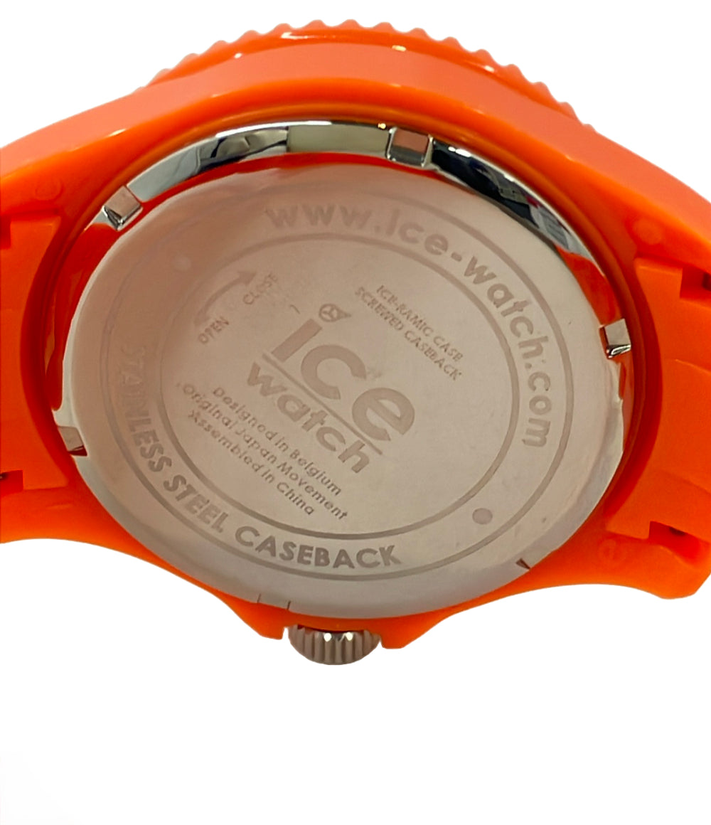 美品 ice watch 腕時計 クオーツ オレンジ レディース メンズ アイスウォッチ