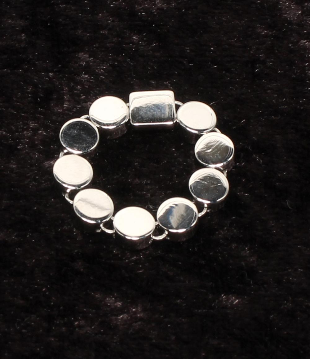 美品 グッチ リング 指輪 K18 チェーン プレート レディース SIZE 10号 GUCCI