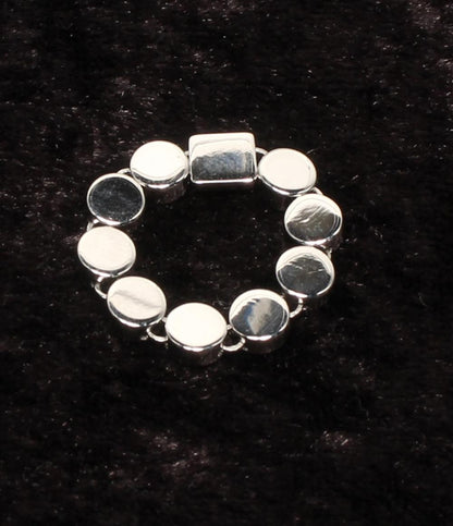 美品 グッチ リング 指輪 K18 チェーン プレート レディース SIZE 10号 GUCCI