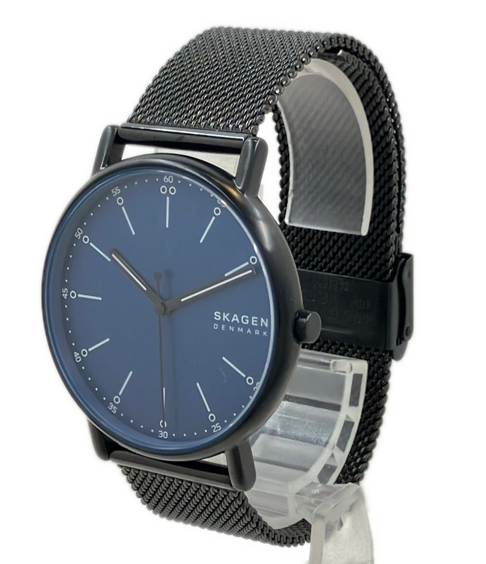 美品 SKAGEN 腕時計 クオーツ ブルー SKW6933 メンズ スカーゲン