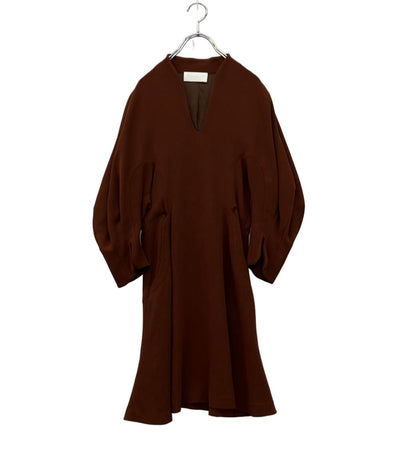 Mame Kurogouchi 半袖ワンピース ボリュームスリーブ Volume Sleeve Dress MM20FW-DR032 レディース SIZE 2 (M) マメクロゴウチ