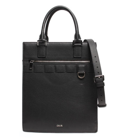 ディオール オム レザートートバッグ シルバー金具 サファリトート メンズ DIOR HOMME