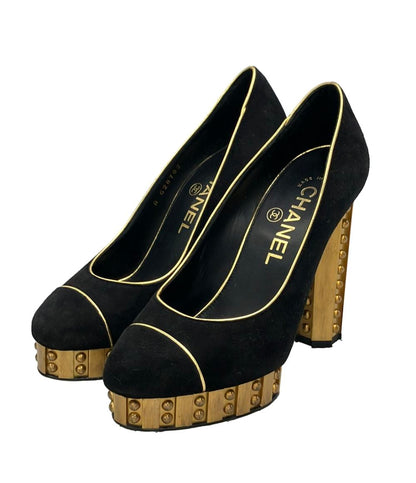 CHANEL パンプス ハイヒール ココマーク スエード G28782 レディース SIZE 34 (22cm) シャネル