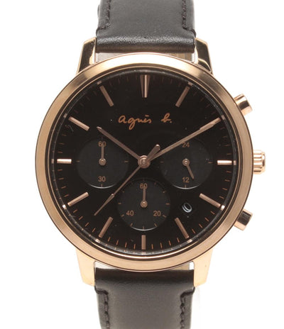 agnes b. 腕時計 クオーツ ブラック VD53-KWB0 レディース メンズ アニエスベー