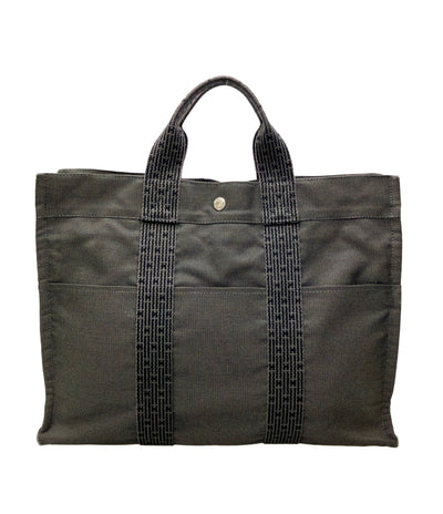 HERMES トートバッグ ナイロンキャンバス エールラインMM レディース エルメス