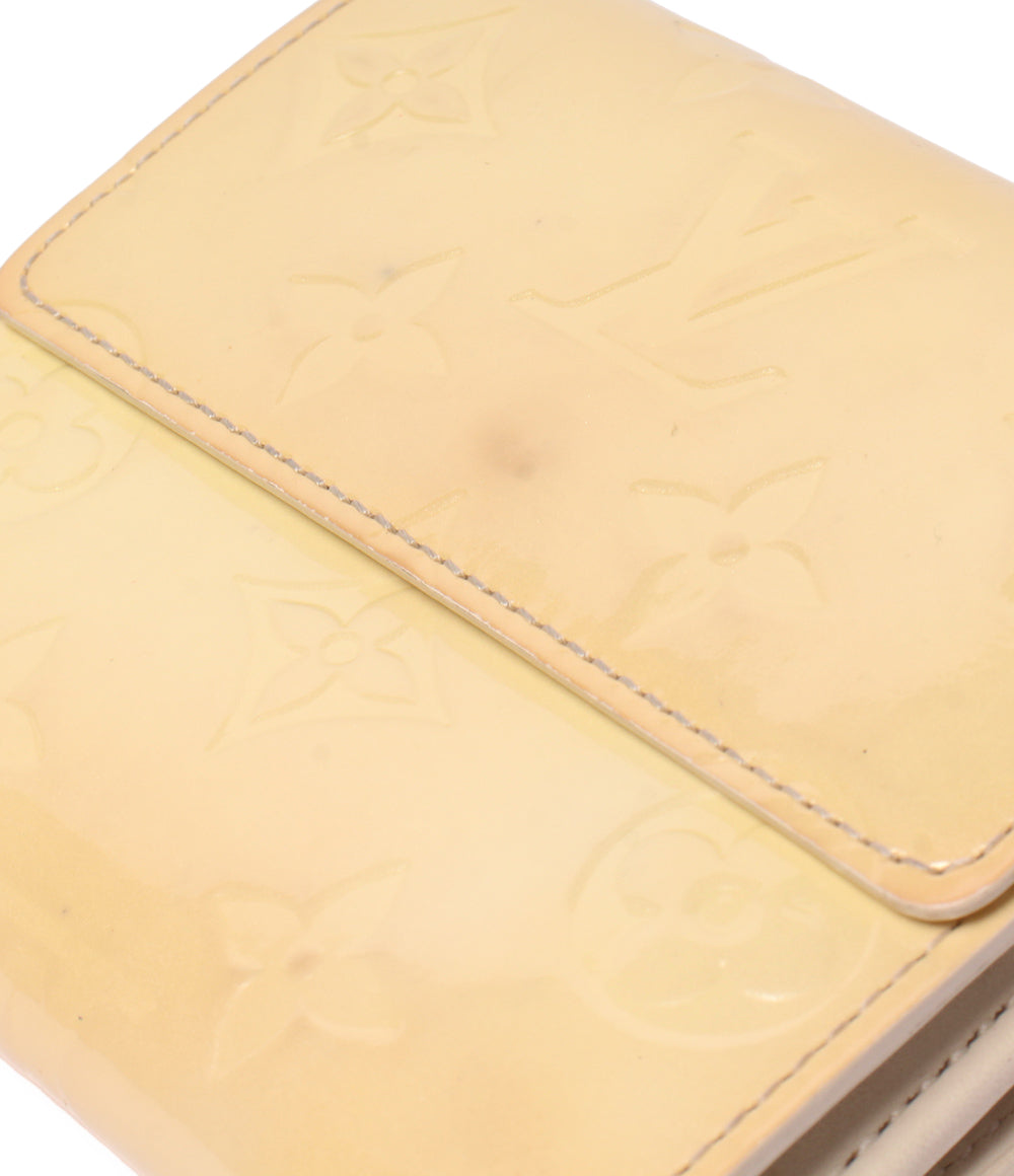 LOUIS VUITTON Wホック 三つ折り財布 ポルト モネ ビエ カルト クレディ ヴェルニ M91349 レディース ルイ・ヴィトン