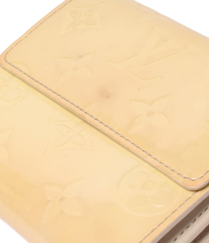 LOUIS VUITTON Wホック 三つ折り財布 ポルト モネ ビエ カルト クレディ ヴェルニ M91349 レディース ルイ・ヴィトン