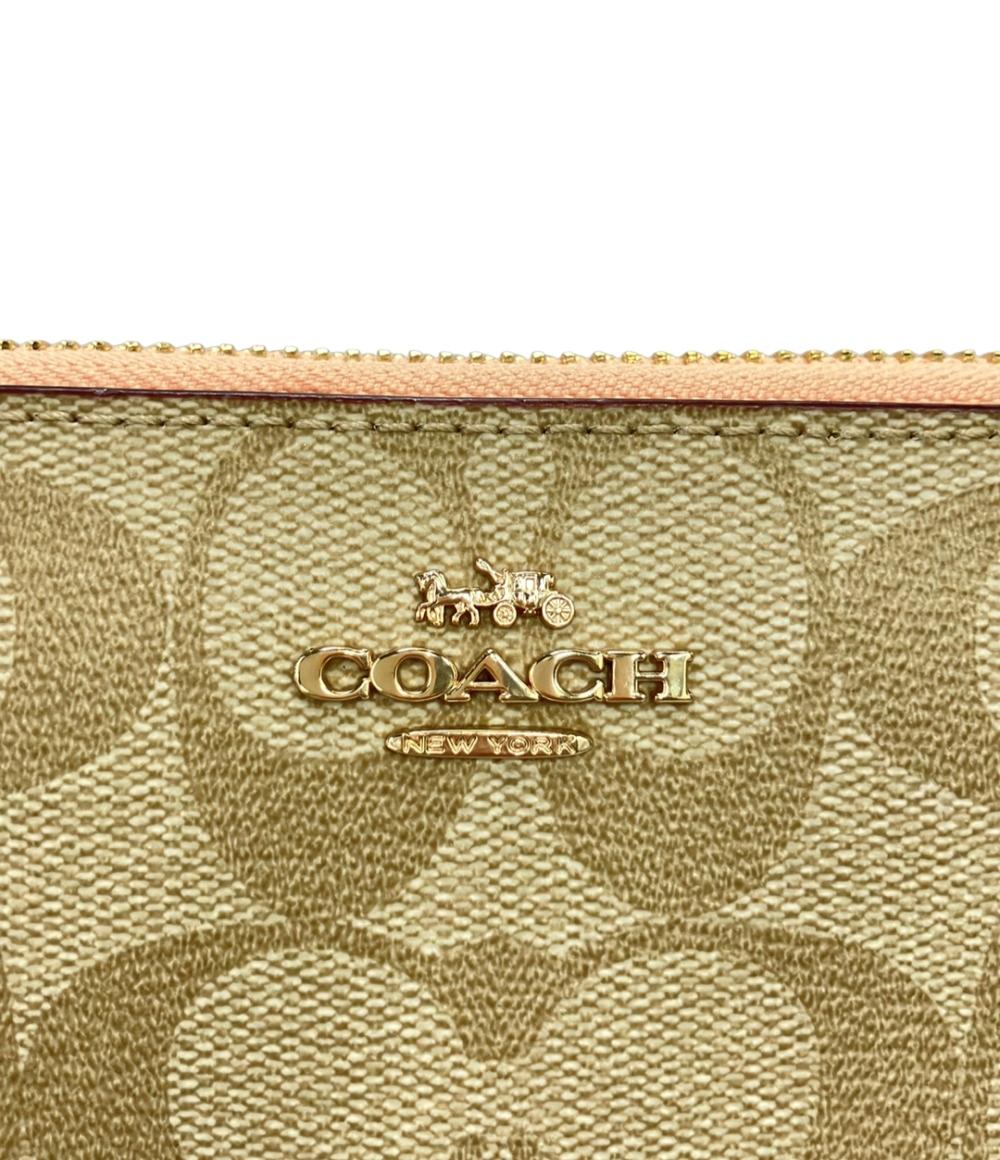 COACH ラウンドファスナー長財布 シグネチャー C4452 レディース