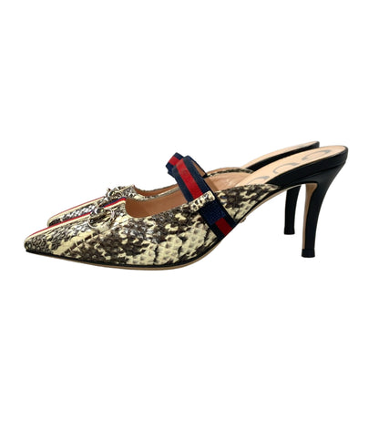 GUCCI ホースビット スネークスキン ミュール レディース SIZE 34 (21cm) グッチ