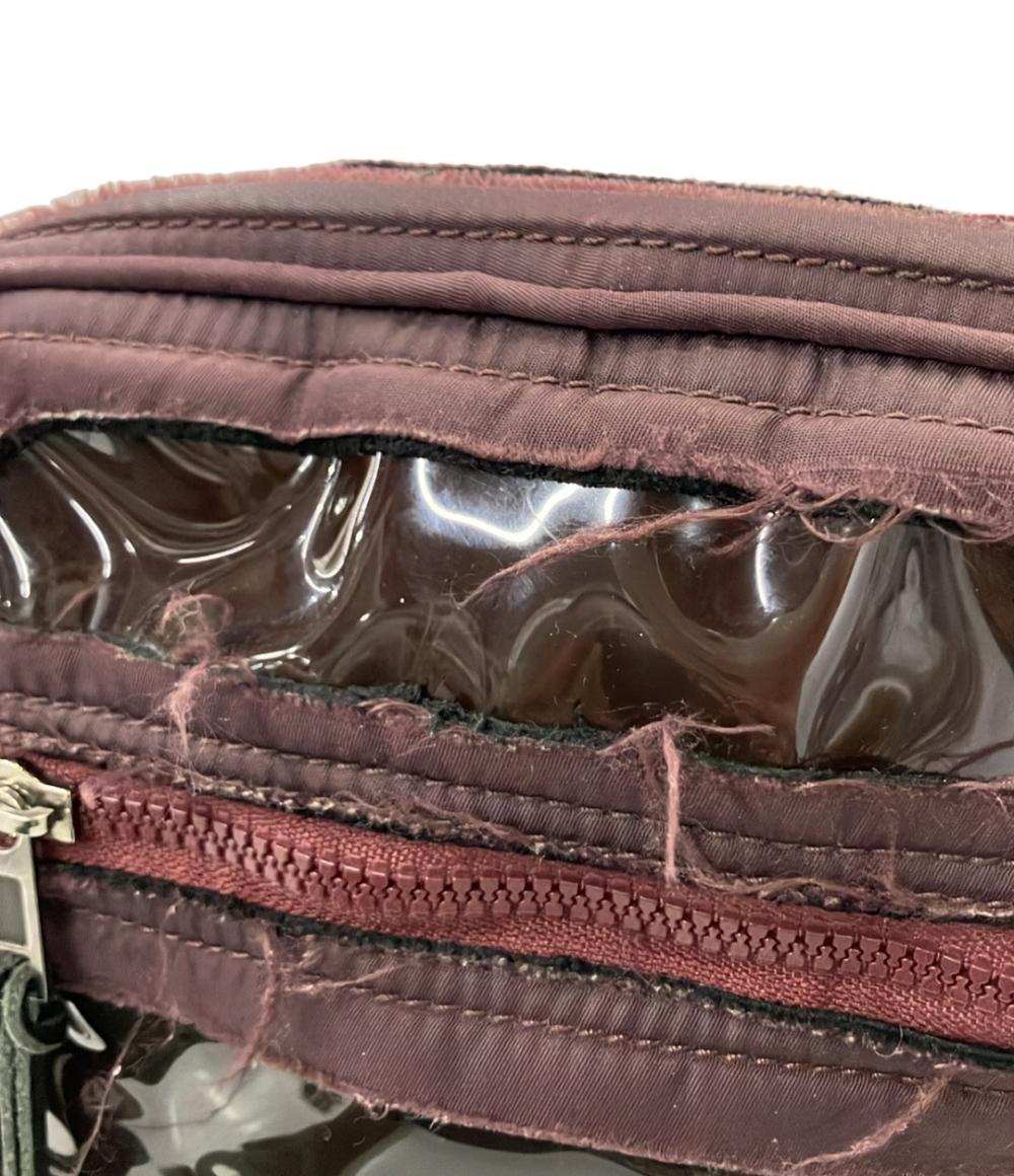 メゾンマルジェラ11 Maison Margiela 11 Paper ペーパー M ショルダーバッグ バッグ ウール レザー レディース レッド系 / ブラック系 / ブラウン系 【中古】 Paper ペーパー M ショルダーバッグ チェック ウール レザー レッド