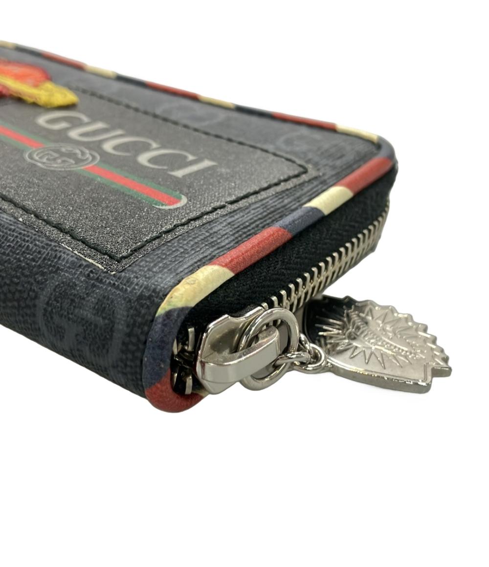 グッチ ラウンドファスナー コインケース ナイトクーリエ レザー GGスプリーム 496343 2149 メンズ GUCCI