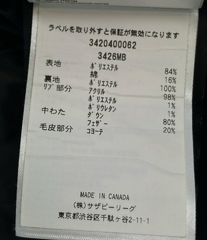 CANADA GOOSE ダウンコート BLACK LABEL ファー付き フロントボタン ダブルジップ CHATEAU PARKA 3426MB メンズ SIZE XS カナダグース