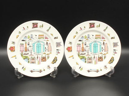 美品 ティファニー プレート 皿 2点セット 19cm 5th アベニュー TIFFANY&Co.