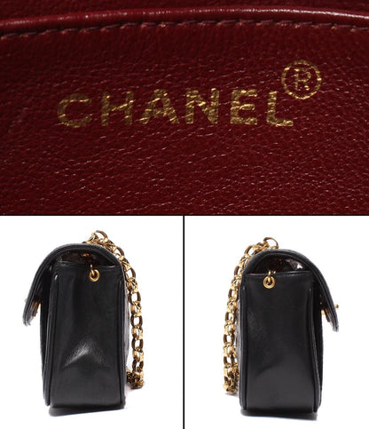 CHANEL チェーンショルダーバッグ ミニマトラッセ ゴールド金具 ラムスキン 2番台 レディース シャネル