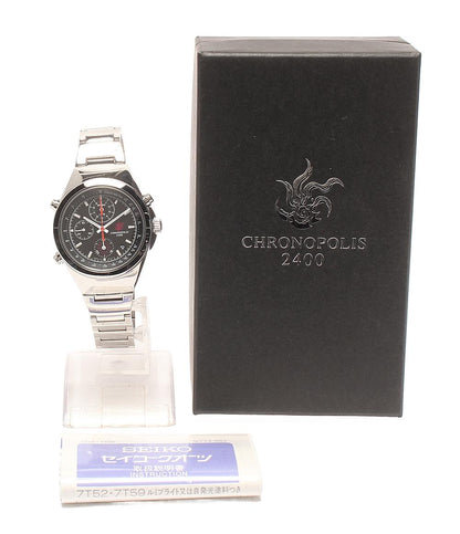 SEIKO 腕時計 クロノ・クロスコラボ クロノポリス2400 クオーツ ブラック 7T52-6000 メンズ セイコー