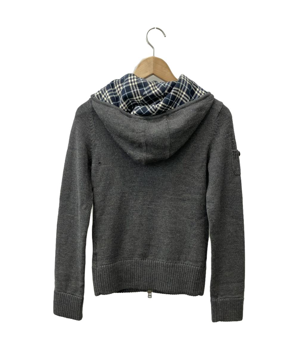 訳あり バーバリーブルーレーベル ジップアップニットパーカー  