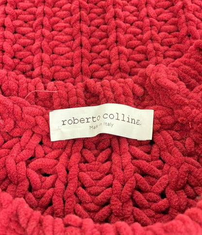 ロベルトコリーナ ナイロンクルーネックローゲージニットセーター レディース SIZE XS ROBERTO COLLINA