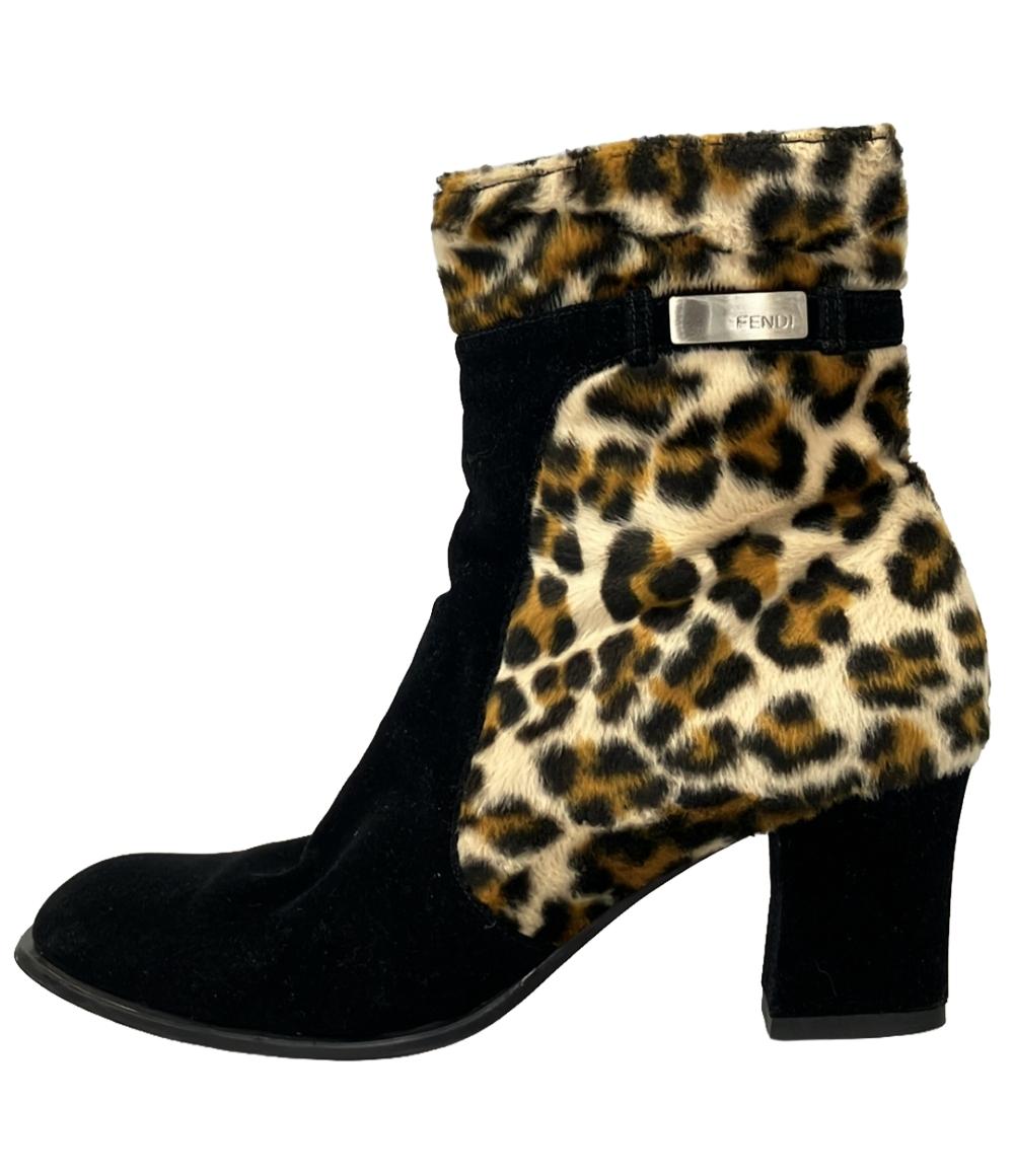 フェンディ レオパードショートブーツ レディース SIZE 36 1/2 (M) FENDI