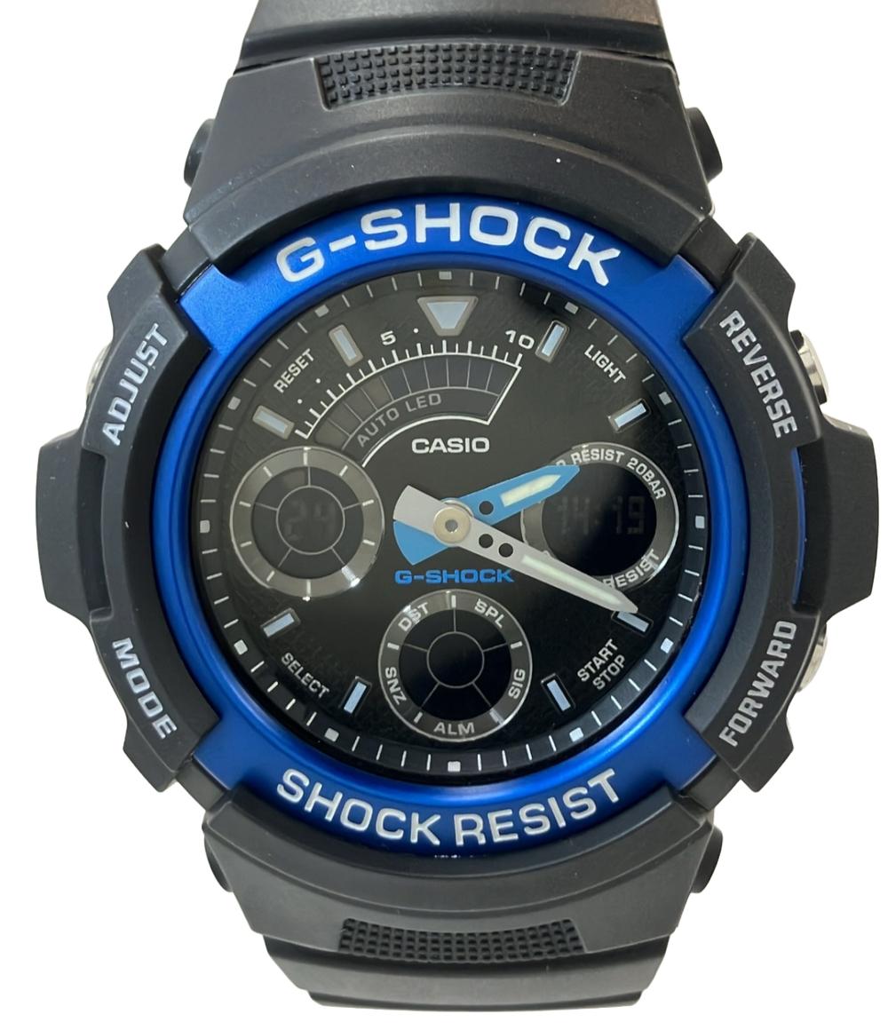 カシオ 腕時計 G-SHOCK クオーツ ブラック AW-591 メンズ CASIO